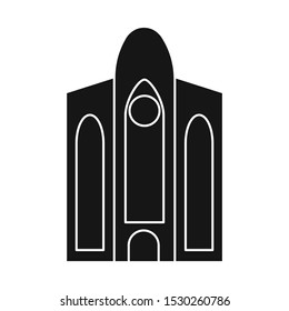 Isolated object of building and vietnam icon. Web element of building and palace stock vector illustration.