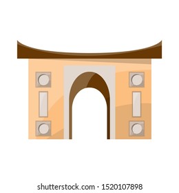 Isolated object of building and vietnam symbol. Web element of building and place vector icon for stock.