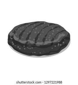 Isolated object of burger and sandwich icon. Set of burger and slice stock vector illustration.