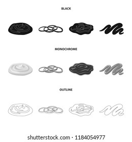 Isolated object of burger and sandwich logo. Set of burger and slice stock vector illustration.