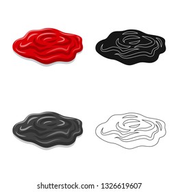 Isolated object of burger and sandwich logo. Collection of burger and slice stock vector illustration.