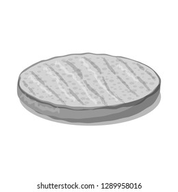 Isolated object of burger and sandwich symbol. Collection of burger and slice stock vector illustration.