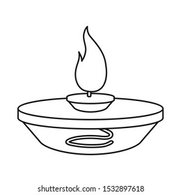 Isolated object of burner and lab logo. Web element of burner and experiment Stock symbol for web.