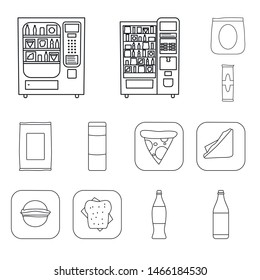 Isolated object of business and snack sign. Collection of business and consumer vector icon for stock.
