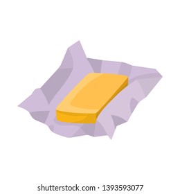 Isolated object of butter and pack icon. Collection of butter and foil vector icon for stock.