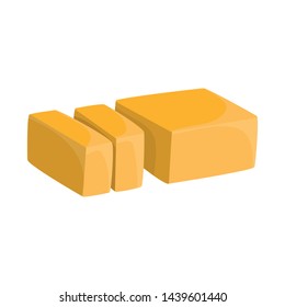 Isolated object of butter and slice logo. Set of butter and healthy stock symbol for web.