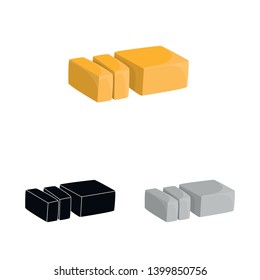 Isolated object of butter and slice sign. Collection of butter and healthy vector icon for stock.
