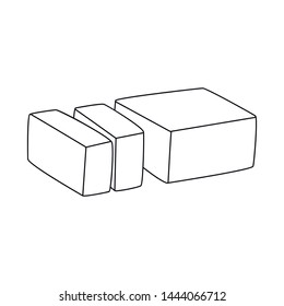 Isolated object of butter and slice symbol. Collection of butter and healthy stock symbol for web.