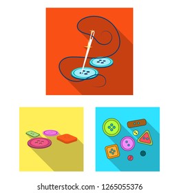 Isolated object of button  and circle symbol. Set of button  and banner stock symbol for web.