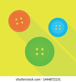 Isolated object of button and thread sign. Collection of button and hole stock symbol for web.