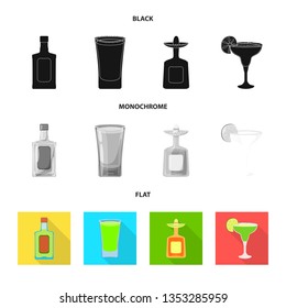 Isolated object of cafe and Latin icon. Collection of cafe and national stock vector illustration.