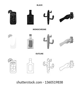 Isolated object of cafe and Latin icon. Collection of cafe and national vector icon for stock.