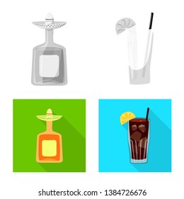 Isolated object of cafe and Latin icon. Set of cafe and national vector icon for stock.