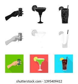 Isolated object of cafe and Latin icon. Set of cafe and national stock symbol for web.