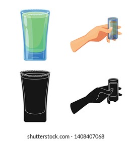 Isolated object of cafe and Latin icon. Collection of cafe and national stock symbol for web.
