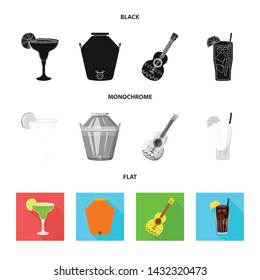 Isolated object of cafe and Latin icon. Set of cafe and national stock symbol for web.