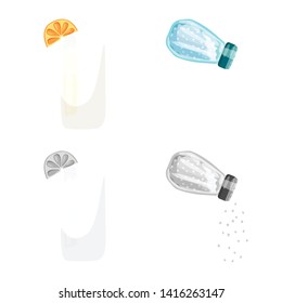 Isolated object of cafe and Latin logo. Set of cafe and national vector icon for stock.