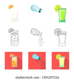Isolated object of cafe and Latin symbol. Collection of cafe and national vector icon for stock.