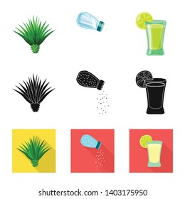 Isolated object of cafe and Latin symbol. Collection of cafe and national vector icon for stock.