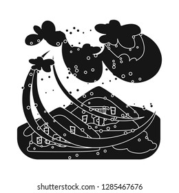 Isolated object of calamity and crash logo. Collection of calamity and disaster stock vector illustration.