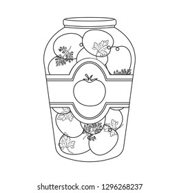 Isolated object of can and food icon. Collection of can and package stock vector illustration.
