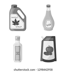 Isolated object of can and food icon. Collection of can and package stock symbol for web.
