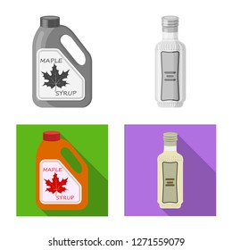 Isolated object of can and food sign. Set of can and package stock symbol for web.