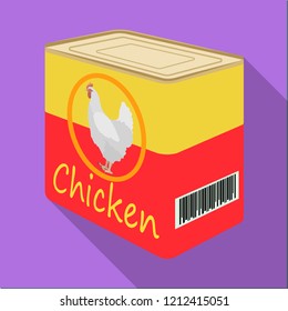 Isolated object of can and food symbol. Collection of can and package vector icon for stock.