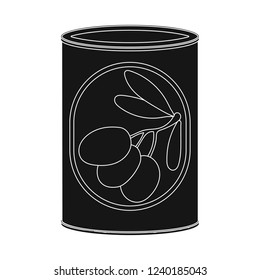 Isolated object of can and food symbol. Collection of can and package stock vector illustration.