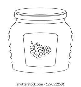 Isolated object of can and food symbol. Collection of can and package vector icon for stock.