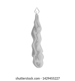 Isolated object of candle and glow logo. Collection of candle and yellow stock symbol for web.