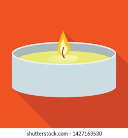 Isolated object of candle and wick icon. Set of candle and aroma stock symbol for web.
