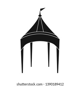 Isolated object of canopy and tent symbol. Set of canopy and sunshade stock vector illustration.