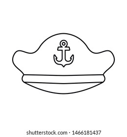 Isolated object of cap and captain symbol. Set of cap and navy vector icon for stock.