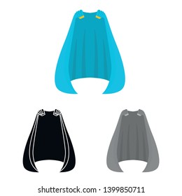 Isolated object of cape and cloak logo. Collection of cape and man stock symbol for web.