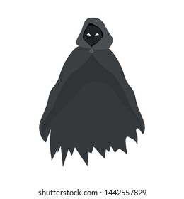 Isolated object of cape and ghost sign. Set of cape and evil stock symbol for web.