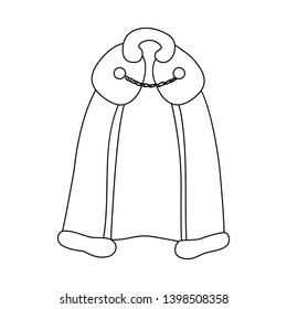 Isolated object of cape and king icon. Collection of cape and super vector icon for stock.