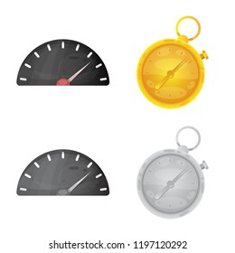 Isolated object of car and rally icon. Collection of car and race vector icon for stock.
