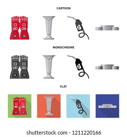 Isolated object of car and rally icon. Set of car and race vector icon for stock.