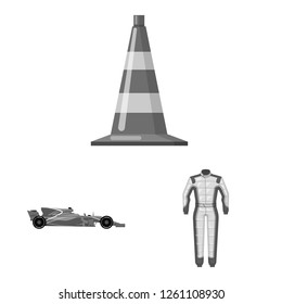 Isolated object of car and rally icon. Set of car and race stock vector illustration.
