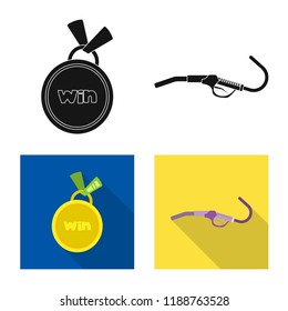 Isolated object of car and rally logo. Set of car and race vector icon for stock.