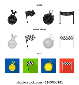 Isolated object of car and rally logo. Set of car and race vector icon for stock.