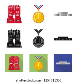 Isolated object of car and rally logo. Set of car and race vector icon for stock.