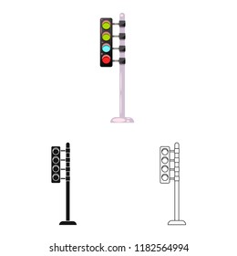 Isolated object of car and rally symbol. Collection of car and race stock vector illustration.