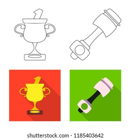 Isolated object of car and rally symbol. Collection of car and race vector icon for stock.