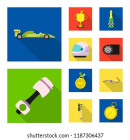 Isolated object of car and rally symbol. Collection of car and race stock symbol for web.