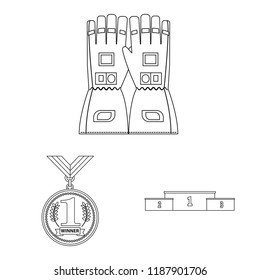 Isolated object of car and rally symbol. Set of car and race stock symbol for web.