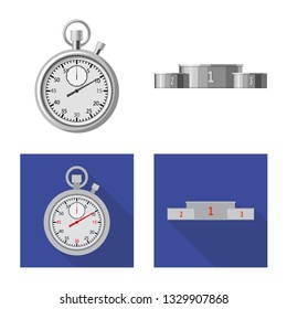 Isolated object of car and rally symbol. Set of car and race vector icon for stock.