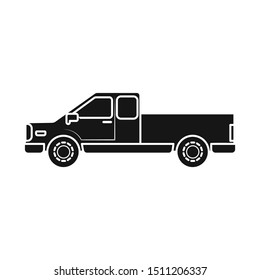 Isolated object of car and transportation logo. Graphic of car and cabin stock vector illustration.