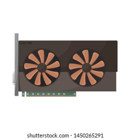 Isolated object of card and video sign. Set of card and tech stock vector illustration.
